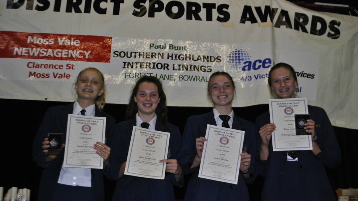 The Oxley College Girls Intermediate Athletics Team is the School team of the year.