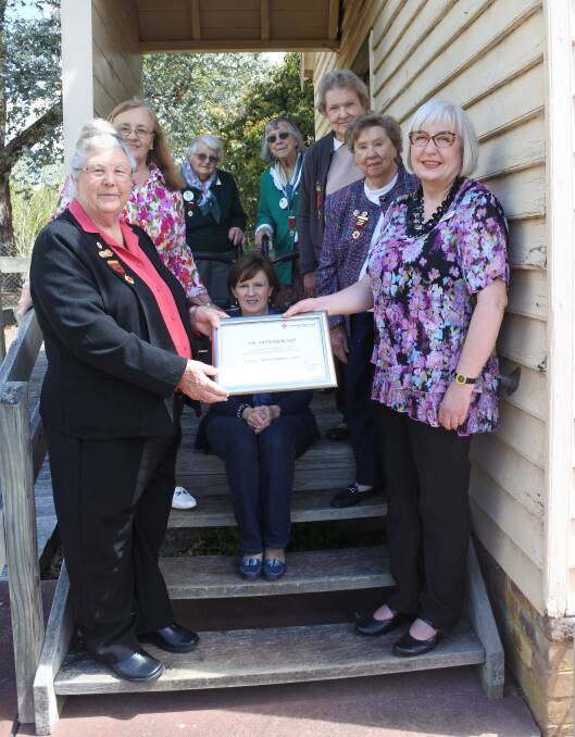 DUE REWARD: Anna Hopkins, Annette Rowland, Ann Rocca, Carolyn O'Keefe, Nellie Lawrence, Robyn Lawler, Mearle Denton, June Morrissey and Norma Rowland (absent). Photo: Emily Bennett