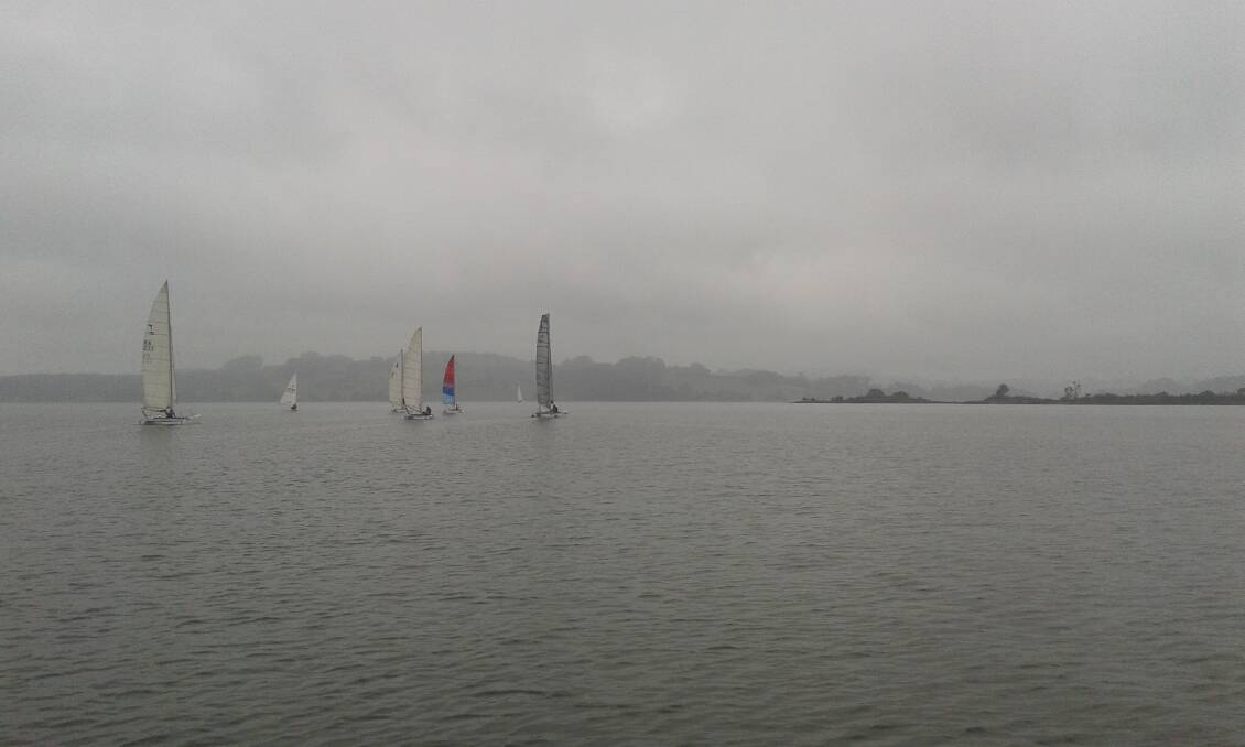 FOG ON THE HORIZON: The Southern Highlands Sailing Club hosted round five and six of the Commodore Cup on October 5. Photo: Contributed