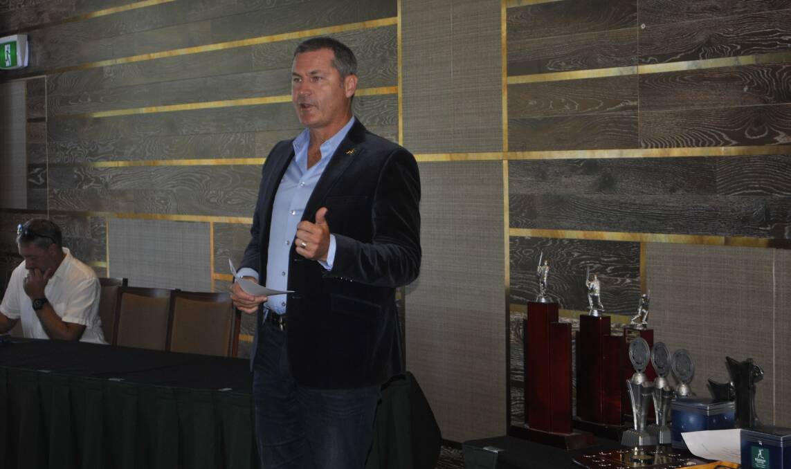 Highlands District Cricket Association chair Simon Taufel addressed players for junior players in the Greater Illawarra representative teams at Mittagong RSL Club on Sunday.