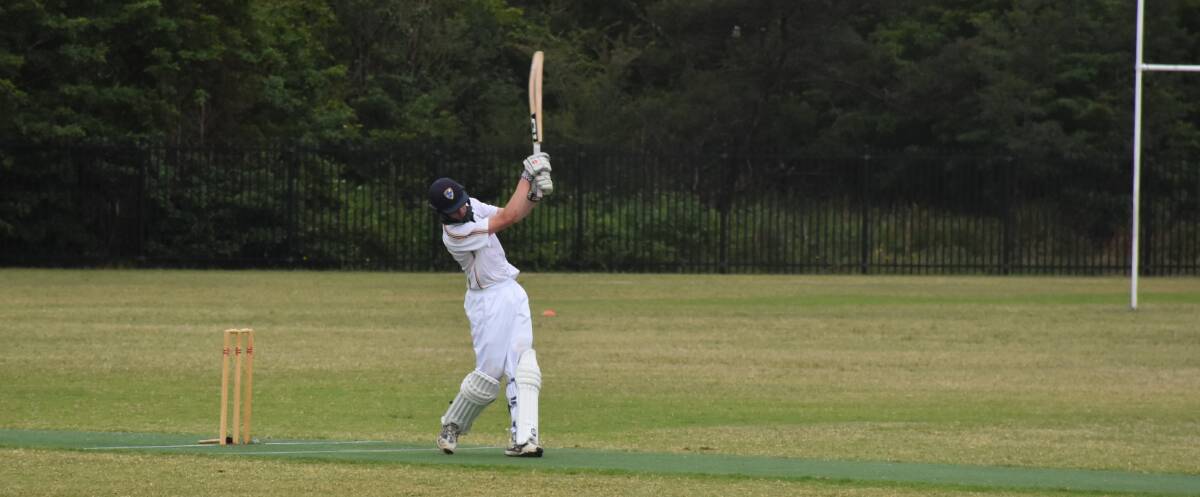 WELL PLAYED: Due to a leg injury, Dominic O’Shannessy swapped bowling for batting at a recent T20 game with the Australian under 17s team. Photo: Contributed