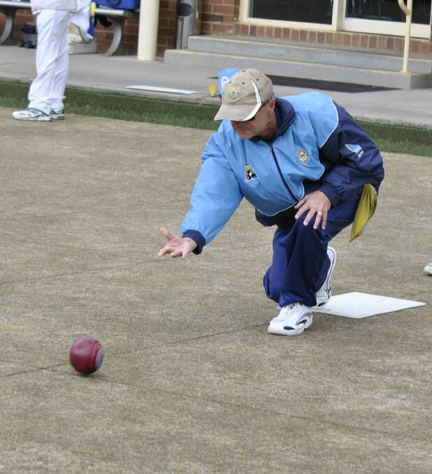 ON THE BALL: Bowls competitor Kevin Stafford has come from behind in the competition to securing a place in the semi-final. Photo: Emily Bennett