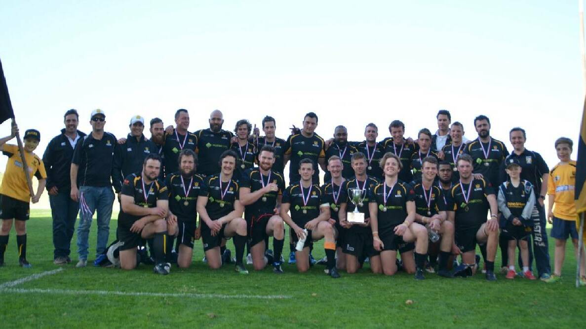 STRENGTH TO STRENGTH: The Bowral Blacks second grade team won the Illawarra Rugby Union grand final last year. Photo: Mindy Hindmarsh