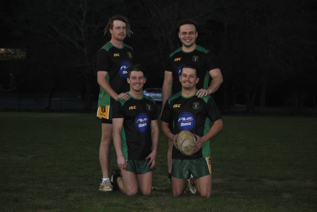 Mittagong Lions reserve side hooker Dylan Menzies, halfback Jake Isedale, utility Mitch Harris and captain Simon Reid.