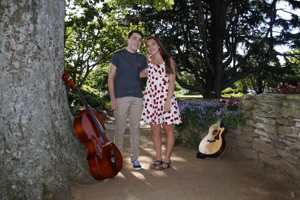 Talented: Alex and Nyssa are one of many homegrown buskers in this year's Moss Vale Buskers Battle. Photo: Victoria Lee