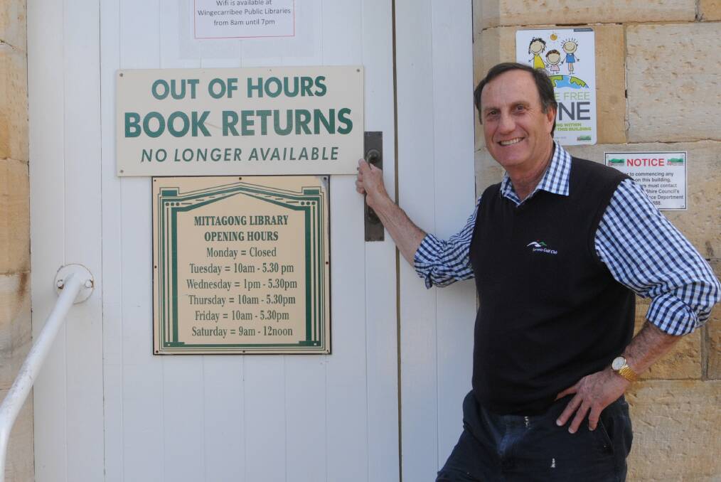 Return of the libraries: Councillor Peter Nelson, at the Mittagong Library, wants the opening hours of Highlands libraries to be a priority for council. Photo: Lauren Strode