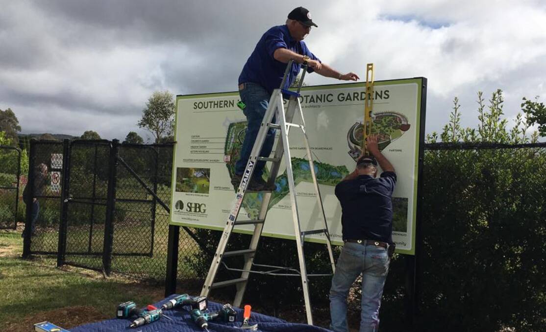 Picture perfect: One of the new signs being erected at the Southern Highlands Botanic Gardens, outlining the future of the site. Photo: Facebook