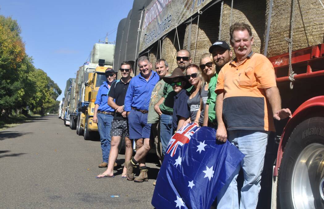GENEROUS: These Highlanders were among the drivers and families who embarked on a Burrumbuttock hay run earlier this year. Photo: Emily Bennett