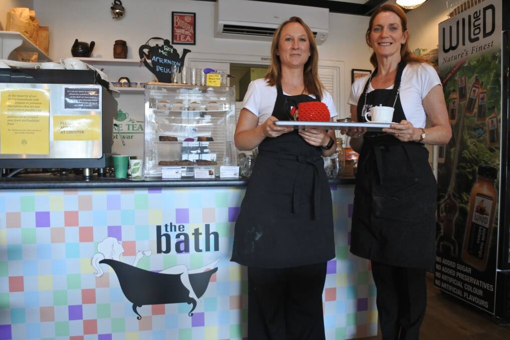Sheree McPak and Gail Withers serving up tea at the Bowral Alternative Teahouse (aka the BATH). Photo: Claire Fenwicke