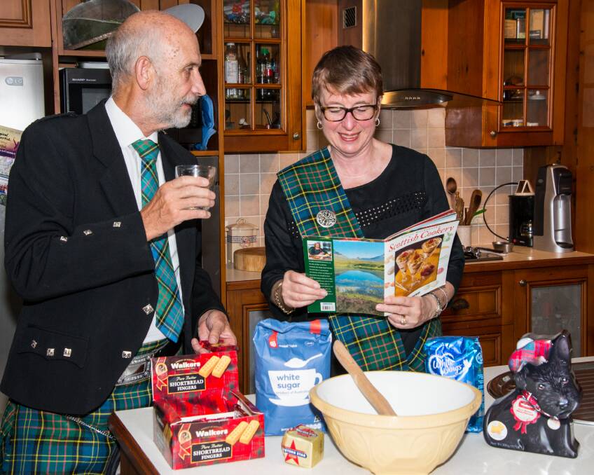 Hurry up with my shortbread: Thomas-Andrew Baxter waiting impatiently for competition organiser Joy Brown to whip him up a batch of the Scottish treat. Photo: supplied