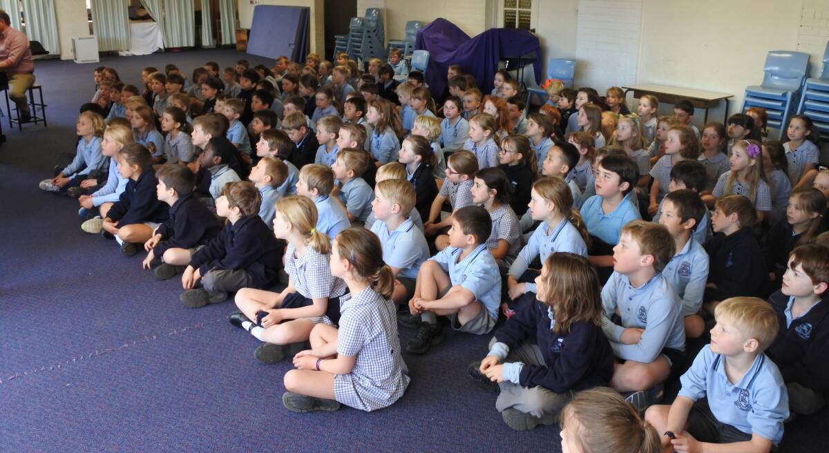 Bowral Public School students practicing for the Music: Count Us In Celebration Day on November 3. Photo: Claire Fenwicke