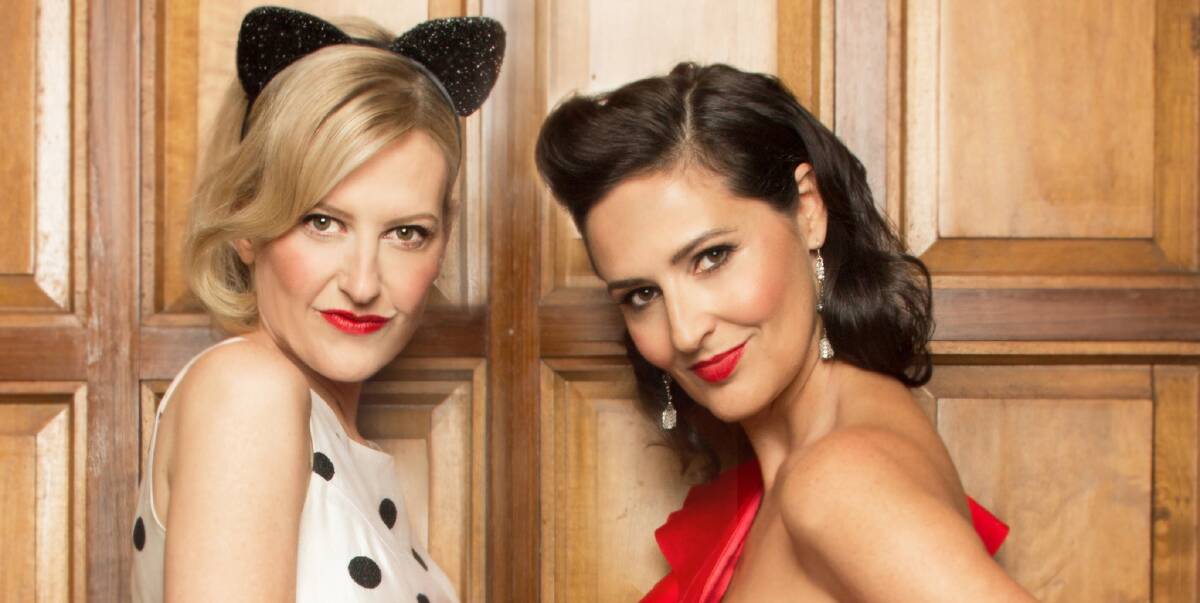 French foxes: Lara Goodridge and Abby Dobson embrace their inner 'frou-frou' to become the sexy songstresses Baby et Lulu. Photo: supplied