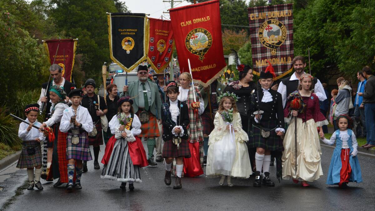 Festival of heritage: Come to Bundanoon early to hear the pipes and see the street parade for the 40th Brigadoon festival event. Photo: file