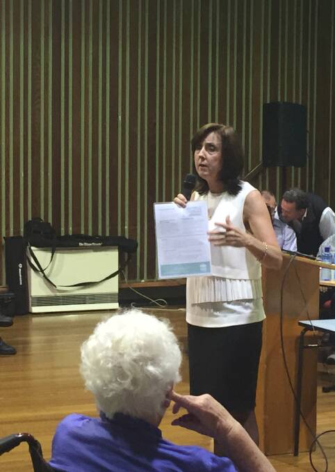CONCERNS AIRED: South West Area Health Services CEO Amanda Larkin answered questions from the public at a meeting to discuss the the Bowral and District Hospital.