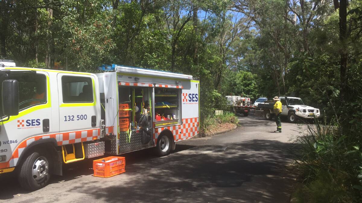 Emergency services are searching for a missing woman at Fitzroy Falls. Photo: Madeline Crittenden.  