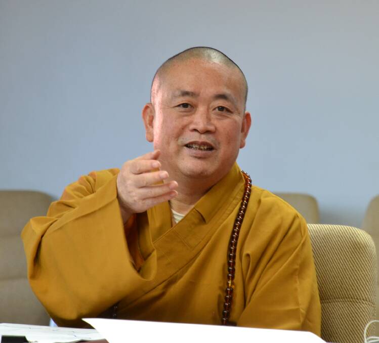 Shaolin Abbot, Shi Yongxin during Wednesday's meeting at council.