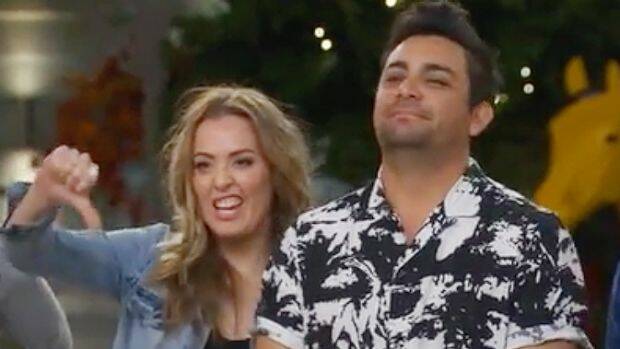 Georgia was reacting to the “Keep it North” merchandise, but this could easily describe the week – and result – she and Ronnie had. Photo: Channel Nine/The Block