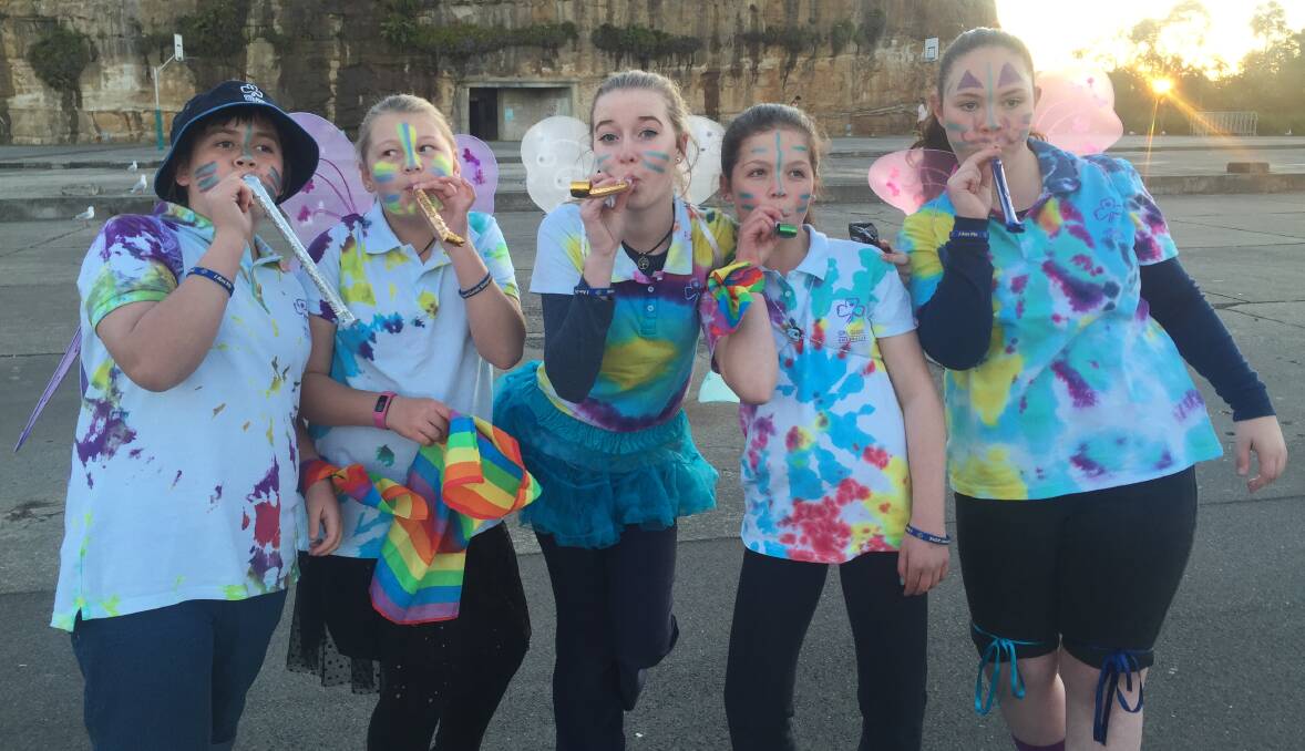 Guide to life: Tayah Noar, Ella Dagna, Amelia Brook, Amelia Barrington and Taylor O'Brien from Moss Vale Girl Guides celebrate their fundraising win. Photo: supplied