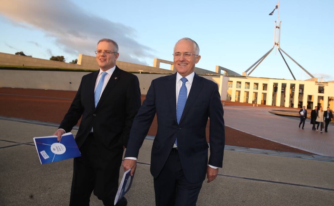 LEADERSHIP: Federal treasurer Scott Morrison and Prime Minister Malcolm Turnbull need to put budget repair ahead of the daily media battle. Photo: Andrew Meares