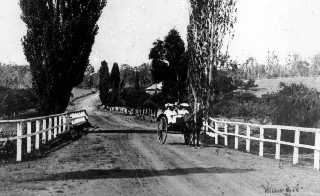 RURAL BLISS: At Willow Vale/Braemar, looking north along Great Southern Road in early 1900s. Photos: BDH&FHS