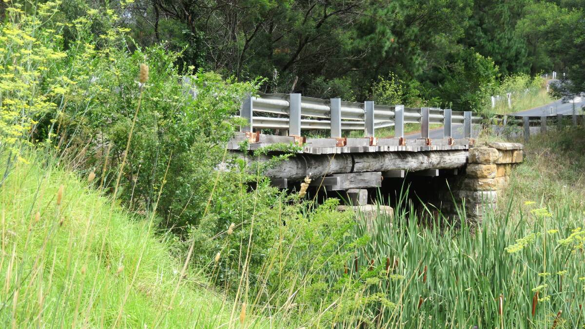 WHAT A GEM: This beautiful timber bridge on the old Hume Highway may become a permanent reminder of how bridges were once made. Photo: Geoff Goodfellow.