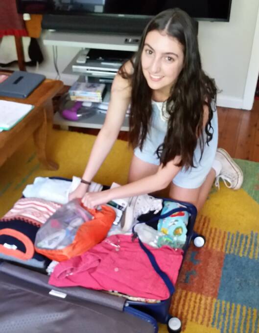 flying the nest: Year 10 Bowral High student Julie Bourrigaud has set off for Switzerland for a year. Photo: supplied.