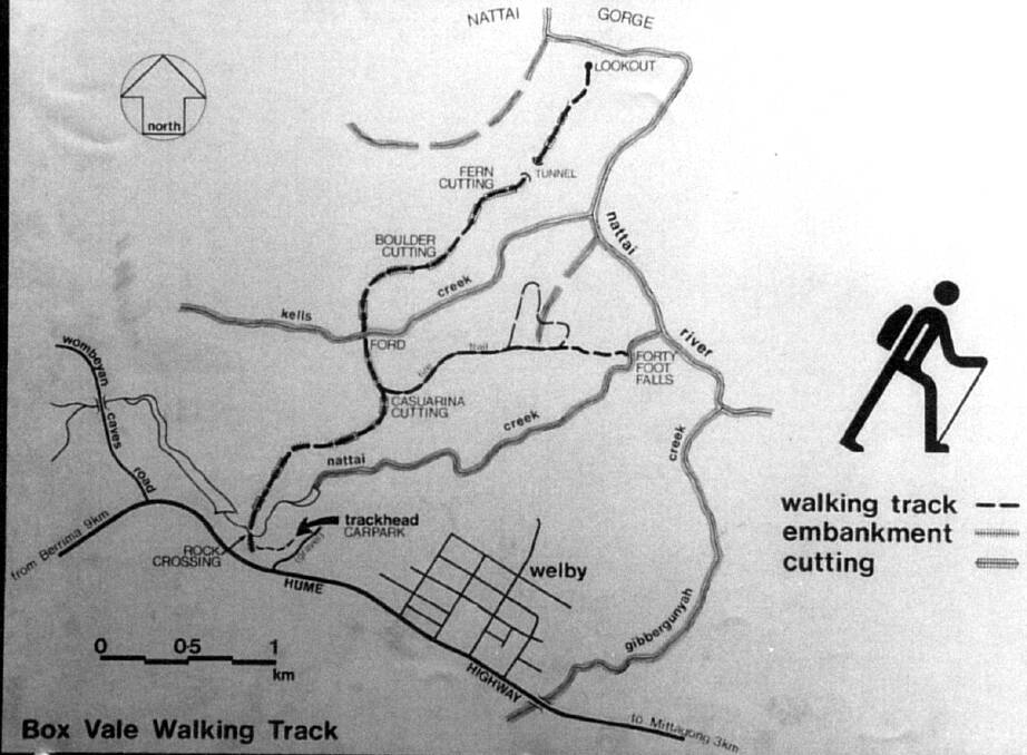 GOOD TO GO: Map of the Box Vale Walking Track.