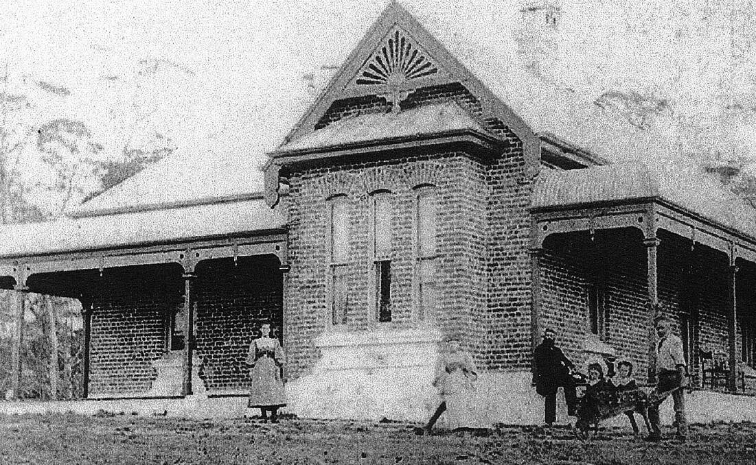 NEW HOME: The Bennett family at their Bundanoon residence, 1894. Photo: Bundanoon History Group.