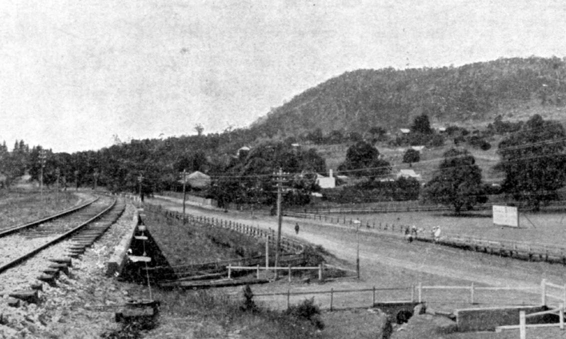 ACCIDENT SITE: View of road under rail line north of Bowral Station, c1900, now a drainage system. Photo: BDH&FHS