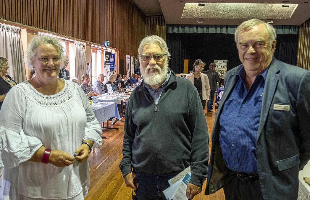 Wingecarribee Shire Council's community development coordinator Cath Brennan with councillors Larry Whipper and Ian Scandrett.