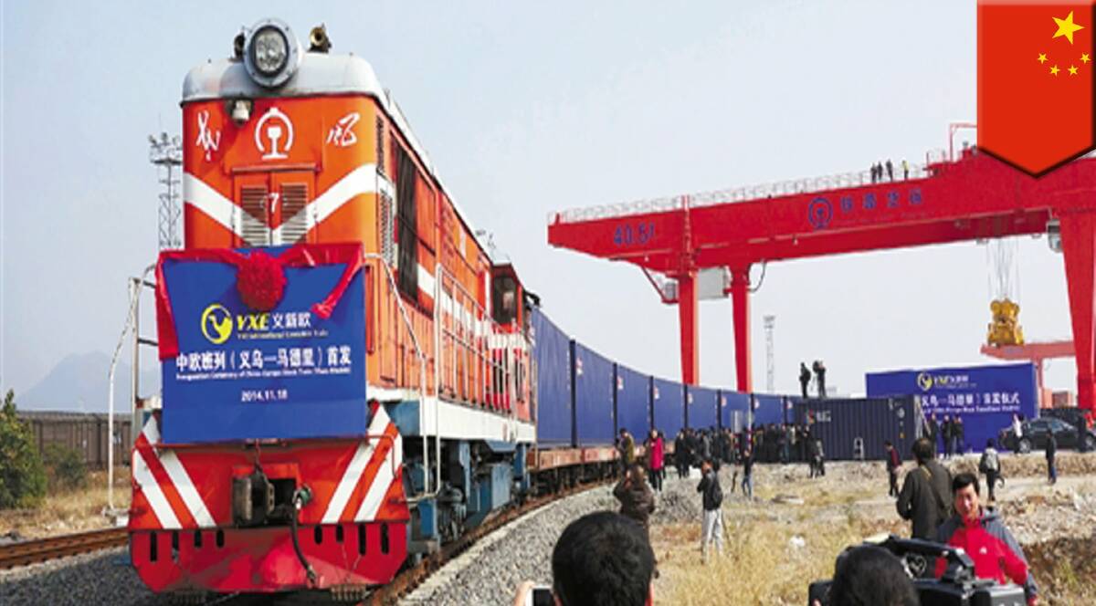 ALL ABOARD: About to leave on the world’s now-longest freight train journey, the Yiwu to Madrid freight train will cover over 10,000 kilometres in three weeks.