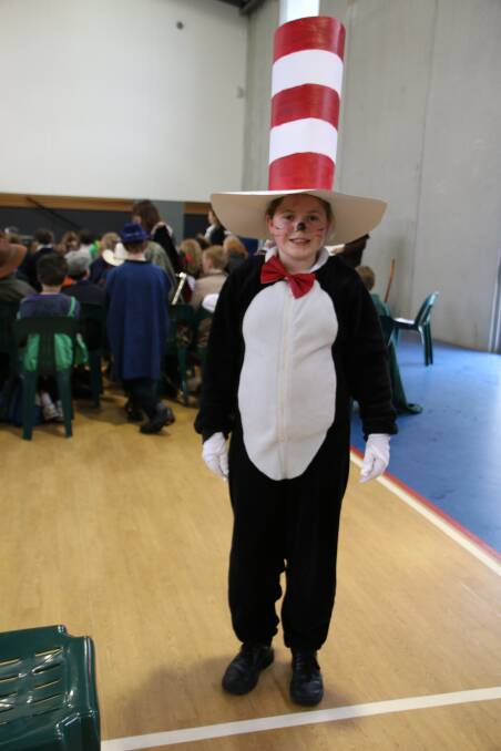 Nikita Flood from Year 5 at Southern Highlands Christian School came to the Book Week parade as The Cat in the Hat.