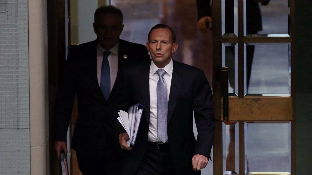 Prime Minister Tony Abbott enters Parliament for question time on Tuesday. Photo: Andrew Meares