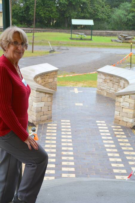 Kathleen Willard stands in front of the Colo Vale War Memorial, to be officially opened on April 18. Photo by Mindy Hindmarsh