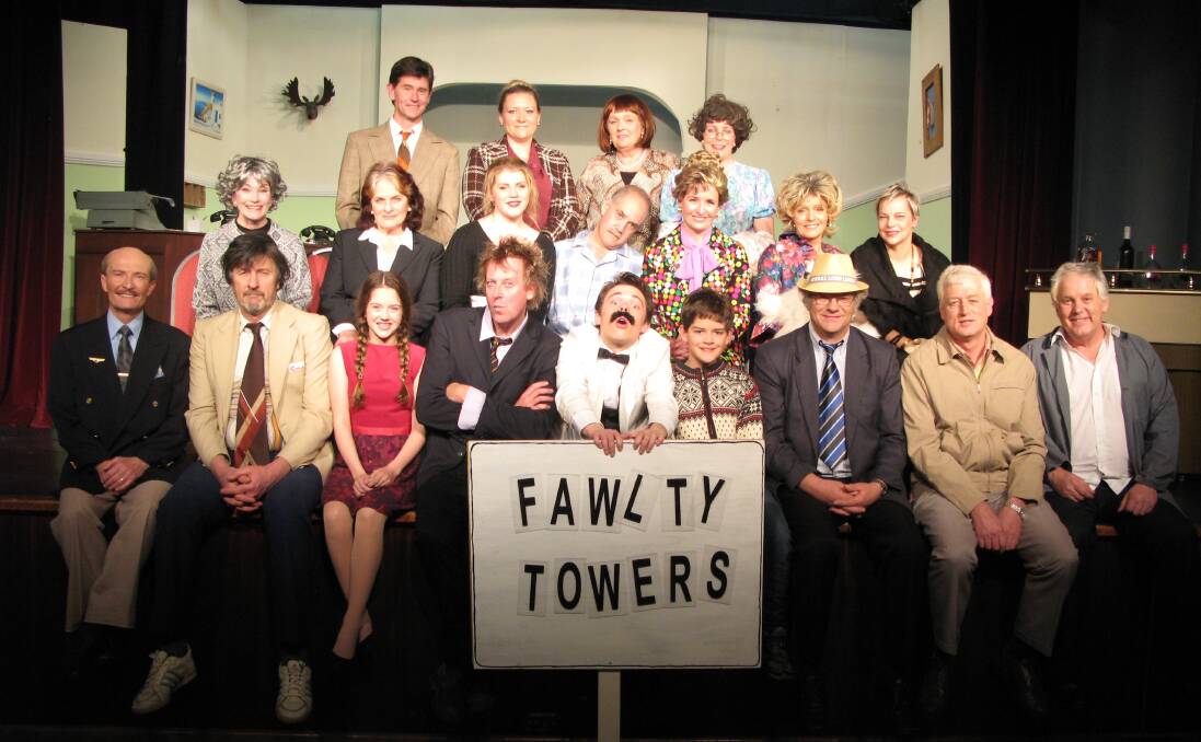 The cast of Fawlty Towers pose for a photo at the Mittagong Playhouse last week. 	Photo supplied