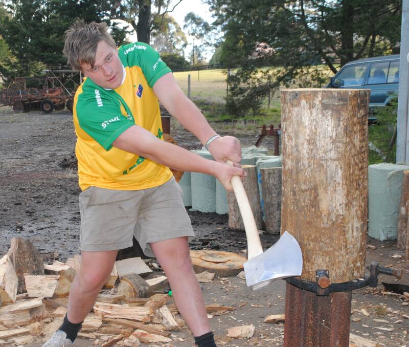 Aylmerton woodchopper David Reumer is ready to represent Australia next week.						     Photo by Josh Bartlett