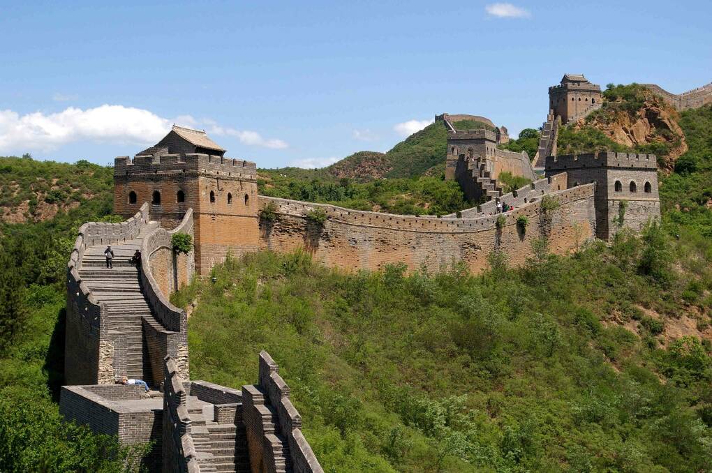 Just part of the 2000km long Great Wall of China - that's in fact shrinking due to erosion and theft by souvenir hunters and opportunists. Photo supplied
