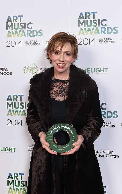 Mary Finsterer wins the Work of the Year: Instrumental honour at the 2014 Art Music Awards. Photo: Martin Philbey