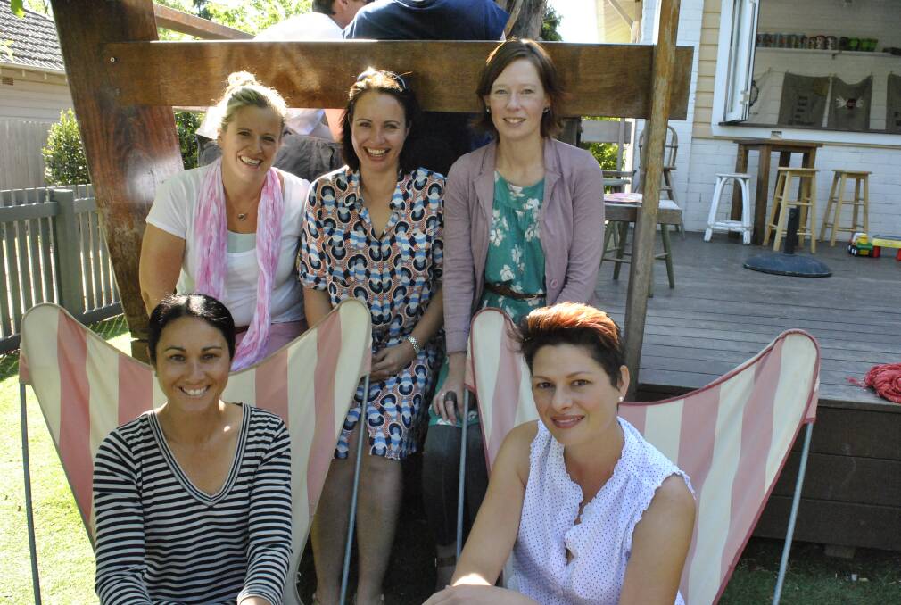 Holly Walsh, Jill Campey, Elizabeth Pilkington (at back) and Kath Ford and Christine Cockburn (sitting) are looking forward to their PINK event next week. 	 
	Photo by Jen Walker