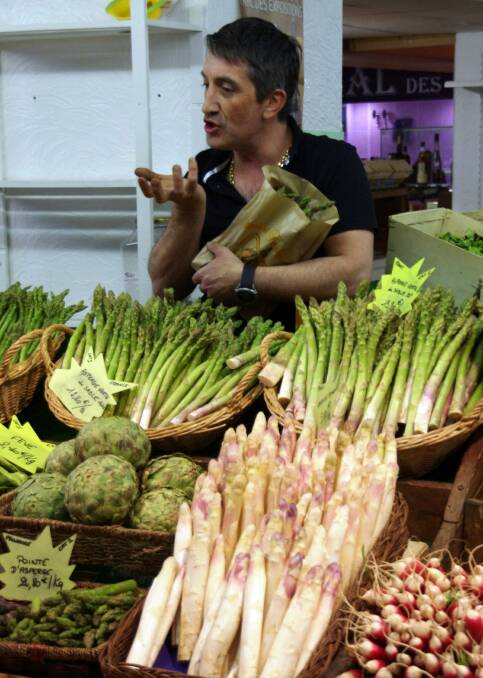 For some reason, the sight of asparagus these days, sends a shudder of fear through Dudley. 	Photo by Geoff Goodfellow