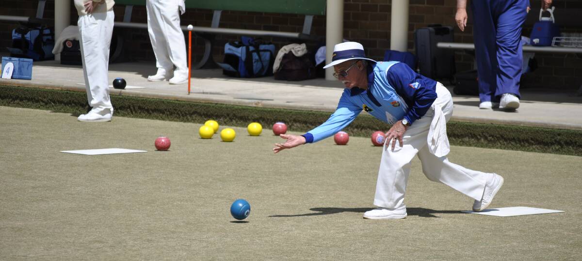 Bowral bowler Peter Morales sends one down at Club Bowral on Saturday during the RSL Shield.