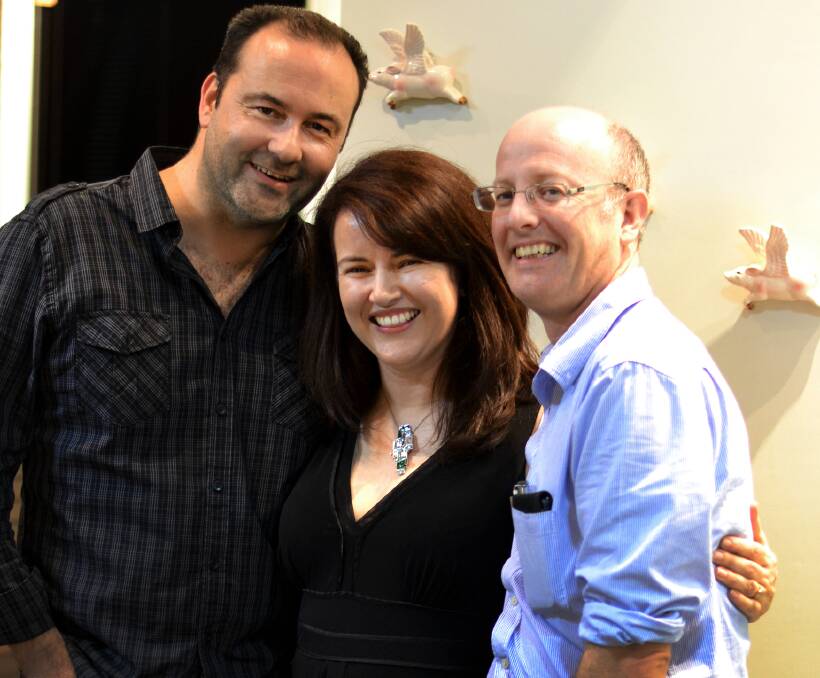The Pigs Fly Productions team, Lou Vella, Fiona Jowett and Greg Oehm. Photo by Rachel Gregg