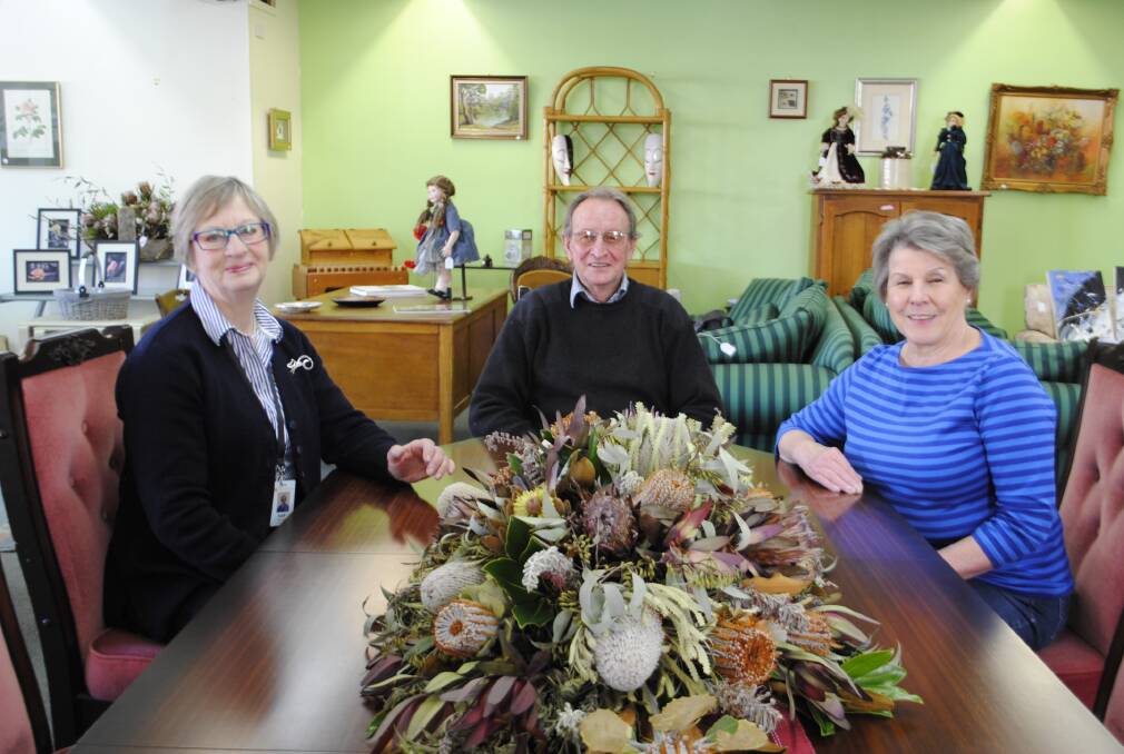 Kate, Bruce and Gina at the Hospice Shop's fifth store, in Mittagong. Photo Ainsleigh Sheridan