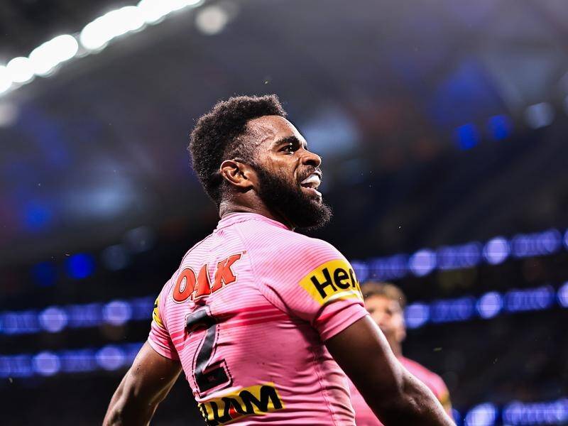 Penrith are set to see the back of departing winger Sunia Turuva, who is off to Wests Tigers. (Mark Evans/AAP PHOTOS)