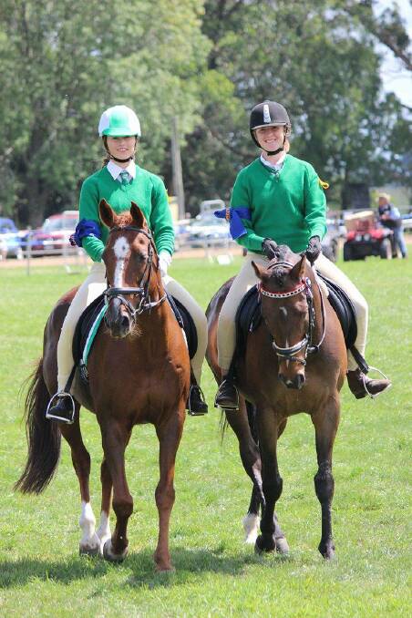 Moss Vale Pony Club riders Sarah Jones and Gabby Kelleher. Photo supplied