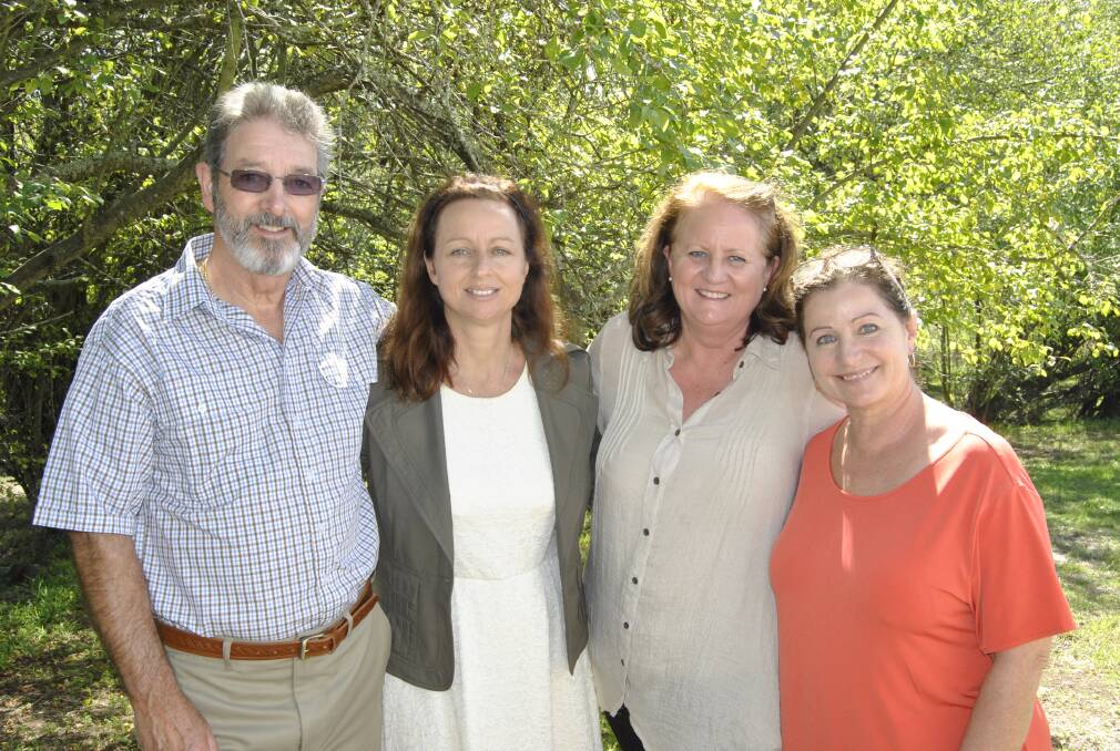 Barry and Julie Clark, Janelle Barlow and Alice Shanahan enjoyed the farm tour. 	