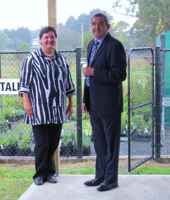 Chair of the Botanic Gardens Charlotte Webb with Mayor Duncan Gair, who launched Deidre Hill's book Gardening in the Southern Highlands. Photo supplied.