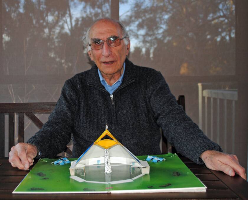 Hill Top resident has Desmond Kennard been awarded an OAM for services to the visual arts, particularly to the museums and galleries sector, including his work as director of the Australian Bicentennial Exhibition (pictured with a model of the travelling Bicentenary tent). Photo Ainsleigh Sheridan