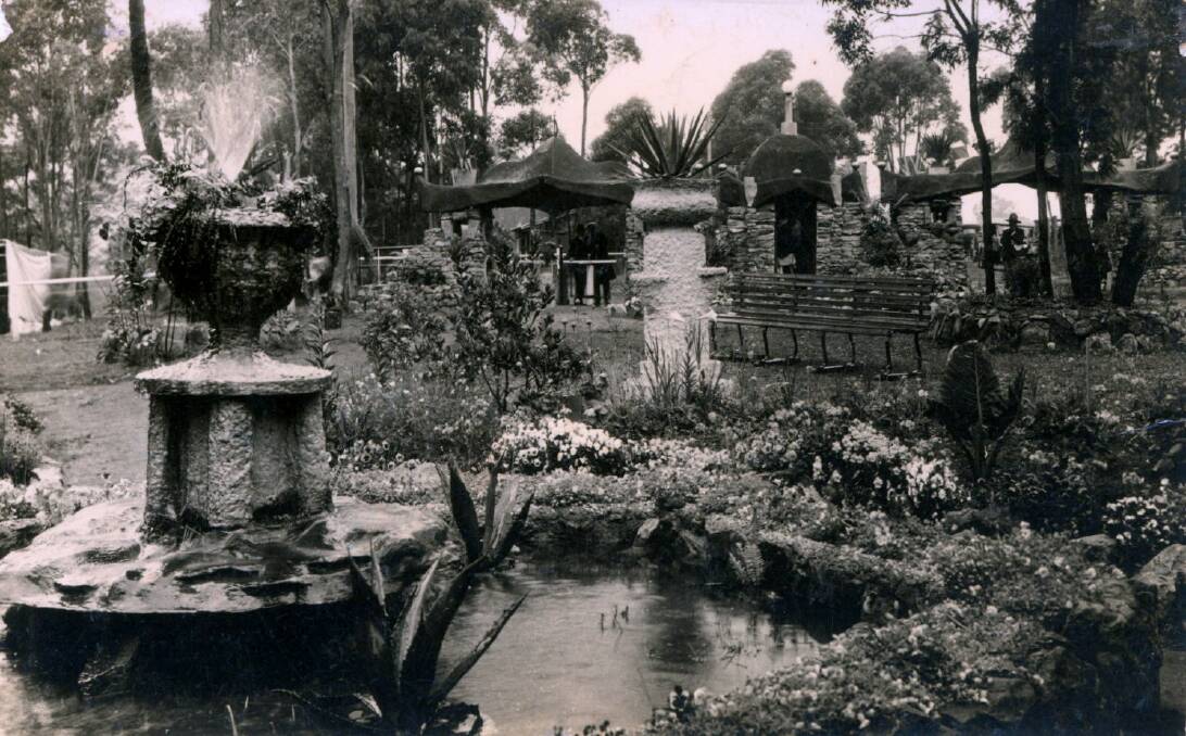 RUSTIC HAVEN: Gardens, picnic tables and small zoo surrounded the Mittagong Baths from 1930s. 
Photos: BDH&FHS