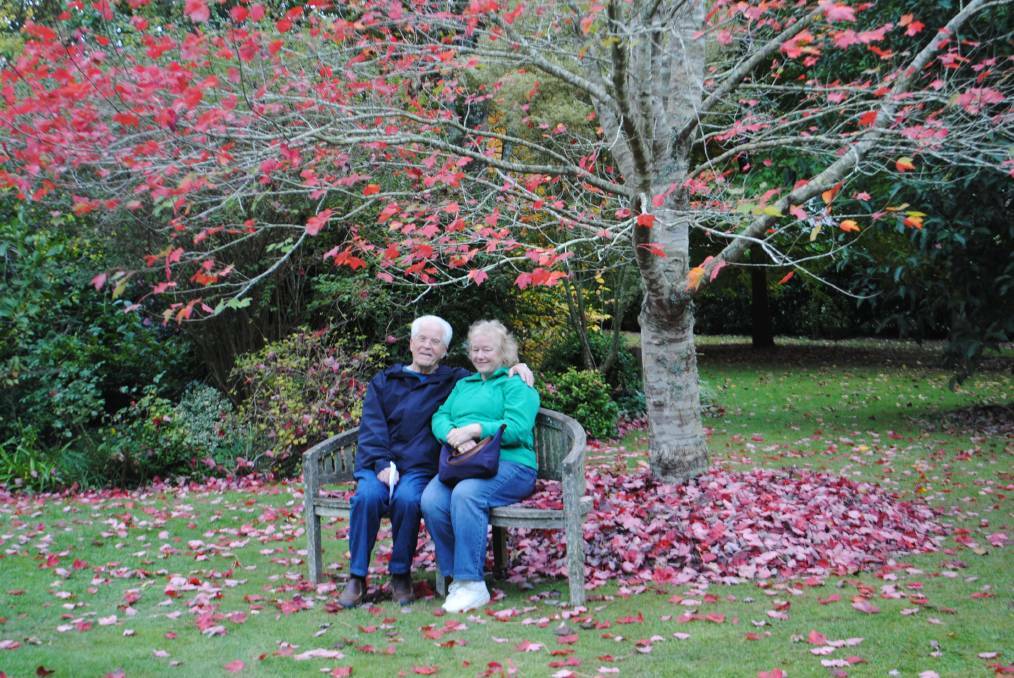 Julia and Bruce Cortaville found the perfect spot to take in the picturesque Arden in Bundanoon at the Southern Highlands Botanic Gardens Weekend. Photo by Emily Bennett